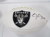 Josh Jacobs of the Oakland Raiders signed autographed logo football PAAS COA 652