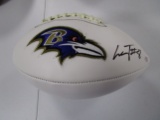 Lamar Jackson of the Baltimore Ravens signed autographed logo football PAAS COA 591