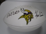 Kirk Cousins Adam Thielen of the Minnesota Vikings signed autographed logo football PAAS COA 642