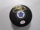 John Tavaces of the Toronto Maple Leafs signed autographed hockey puck PAAS COA 045