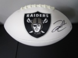Derek Carr of the Oakland Raiders signed autographed logo football PAAS COA 671