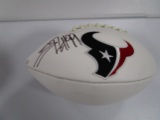 JJ Watt of the Houston Texans signed autographed logo football PAAS COA 649