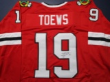Johnathan Towes of the Chicago Blackhawks signed autographed hockey jersey PAAS COA 214