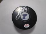 Vladimir Tarasenko of the St Louis Blues signed autographed hockey puck PAAS COA 998