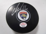 Alexsander Barkov of the Florida Panthers signed autographed hockey puck PAAS COA 078