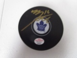 John Tavaces of the Toronto Maple Leafs signed autographed hockey puck PAAS COA 045