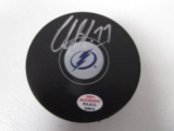 Victor Hedman of the Tampa Bay Lightning signed autographed hockey puck PAAS COA 914