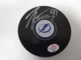 Steven Stamkos of the Tampa Bay Lightning signed autographed hockey puck PAAS COA 911