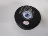 Elias Pettersson of the Vancouver Canucks signed autographed hockey puck PAAS COA 012