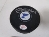 Brett Hull of the St Louis Blues signed autographed hockey puck PAAS COA 995