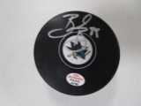 Brent Burns of the San Jose Sharks signed autographed hockey puck PAAS COA 789
