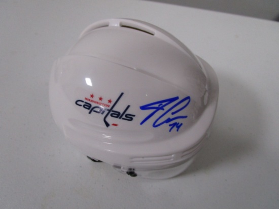 John Carlson of the Washington Capitals signed autographed mini hockey helmet PAAS COA 831