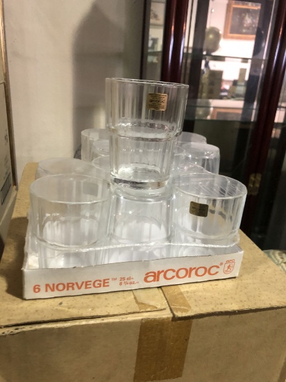(288) Arcoroc Norvege Glasses (new)