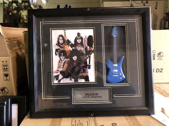 Framed Kiss Rock Legends art piece
