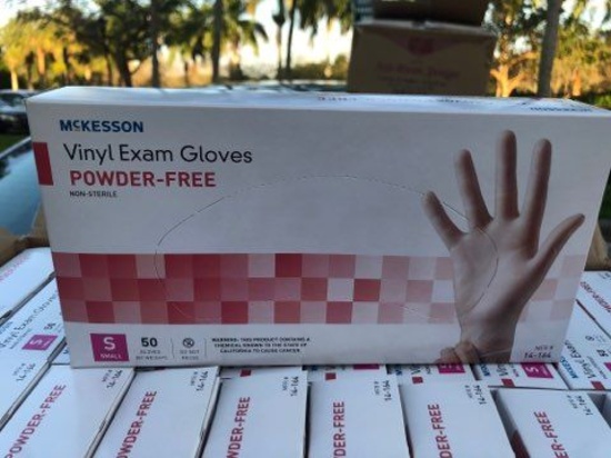 (200) Mckesson Vinyl Exam Gloves Powder Free