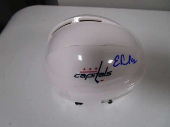 Eugeny Kuzhelsov of the Washington Capitals signed mini hockey helmet PAAS COA 828
