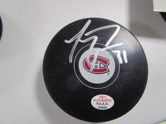 Carey Price of the Montreal Canadiens signed autographed hockey puck PAAS COA 906