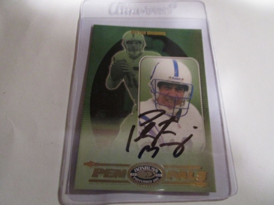 Peyton Manning of the Indianapolis Colts signed autographed sportscard 2000 Donruss Pen Pals Card