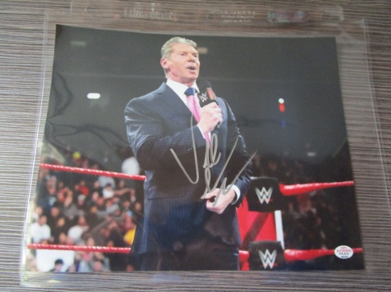 Vince McMahon of the WWE signed autographed 8x10 photo PAAS COA 393