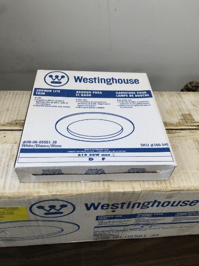 Case of (12) Westinghouse Shower Light Trim Kits