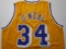 Shaquille O'Neal of the LA Lakers signed autographed basketball jersey PAAS COA 492