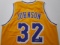 Magic Johnson of the LA Lakers signed autographed basketball jersey PAAS COA 173