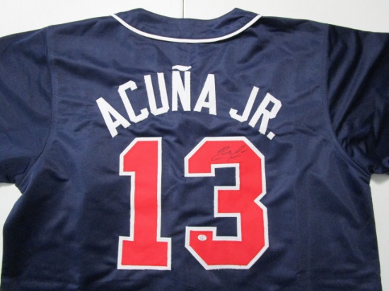 Ronald Acuna Jr of the Atlanta Braves signed autographed baseball jersey PAAS COA 650