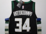 Giannis Antetokounmpo of the Milwaukee Bucks signed autographed basketball jersey PAAS COA 910