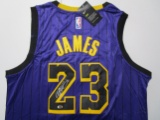 LeBron James of the LA Lakers signed autographed basketball jersey CA COA 338