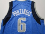 Kristaps Porzingis of the Dallas Mavericks signed autographed basketball jersey PAAS COA 601