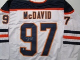 Connor McDavid of the Edmonton Oilers signed autographed hockey jersey PAAS COA 237