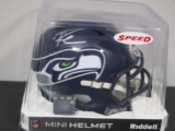 Russell Wilson of the Seattle Seahawks signed autographed mini helmet Mill Creek Sports COA 631