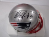 Rob Gronkowski of the New England Patriots signed autographed mini football helmet PAAS COA 169