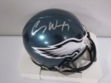 Carson Wentz of the Philadelphia Eagles signed autographed mini football helmet PAAS COA 924