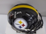 JuJu Smith Schuster of the Pittsburgh Steelers signed mini football helmet PAAS COA 328