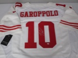 Jimmy Garoppolo of the San Francisco 49ers signed autographed football jersey PAAS COA 594