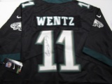 Carson Wentz of the Philadelphia Eagles signed autographed football jersey PAAS COA 366