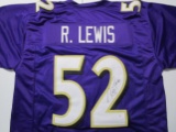Ray Lewis of the Baltimore Ravens signed autographed football jersey PAAS COA 516