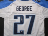 Eddie George of the Tennessee Titans signed autographed football jersey PAAS COA 179