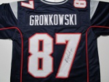 Rob Gronkowski of the New England Patriots signed autographed football jersey PAAS COA 306