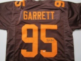 Myles Garrett of the Cleveland Browns signed autographed football jersey PAAS COA 647