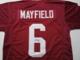 Baker Mayfield of the Oklahoma Sooners signed autographed football jersey PAAS COA 878