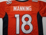 Peyton Manning of the Denver Broncos signed autographed football jersey PAAS COA 789