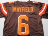 Baker Mayfield of the Cleveland Browns signed autographed football jersey PAAS COA 874