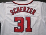 Max Scherzer of the Washington Nationals signed autographed baseball jersey PAAS COA 339