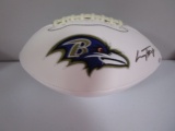 Lamar Jackson of the Baltimore Ravens signed autographed logo football PAAS COA 587
