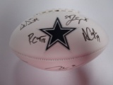 Dak Prescott Ezekiel Elliott of the Cowboys 2019-20 TEAM signed football 8 signatures PAAS LOA 455