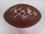 TJ Watt of the Pittsburgh Steelers signed autographed brown football TSE COA