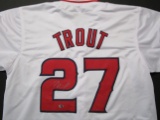 Mike Trout of the LA Angels signed autographed baseball jersey CA COA 687