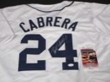 Miguel Cabrera of the Detroit Tigers signed autographed baseball jersey JSA COA 792